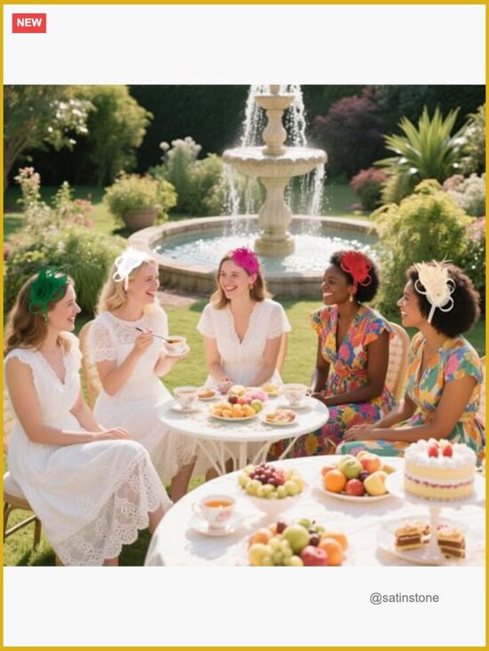 8 Pcs Fascinator Hats with Feathers for Women, Derby Tea Party Hat, Headband & main image 7